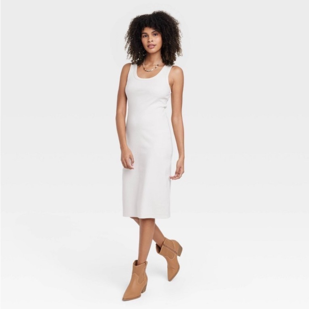 Women's Ribbed T-Shirt Dress - Universal
Thread™ Cream